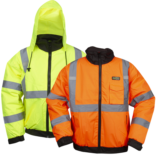 High Vis Rainwear: Reptyle™ Class 3, Type R, Quilted Bomber Jacket