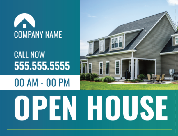Custom "OPEN HOUSE" Yard Sign