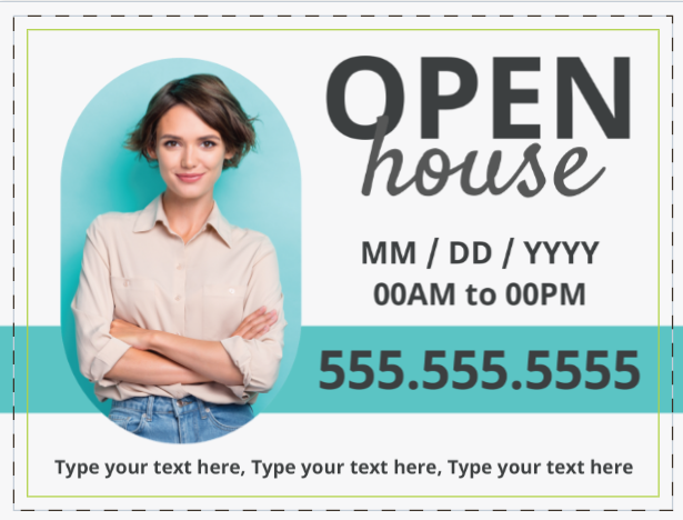 Custom "OPEN HOUSE" Yard Sign