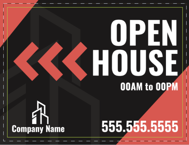 Custom "OPEN HOUSE" Yard Sign