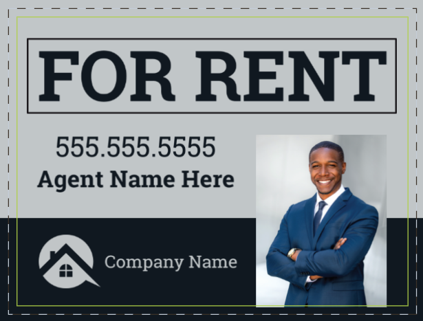 Custom "FOR RENT/LEASE" Yard Sign
