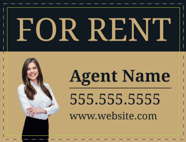 Custom "FOR RENT/LEASE" Yard Sign