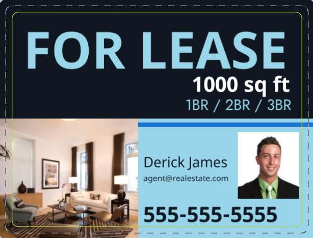 Custom "FOR RENT/LEASE" Yard Sign