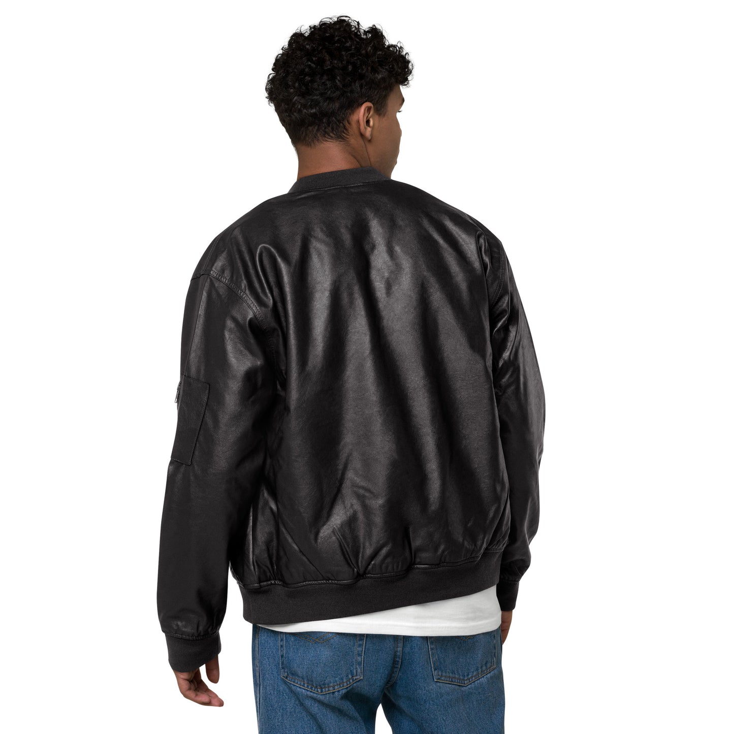 LEATHER BOMBER JACKET