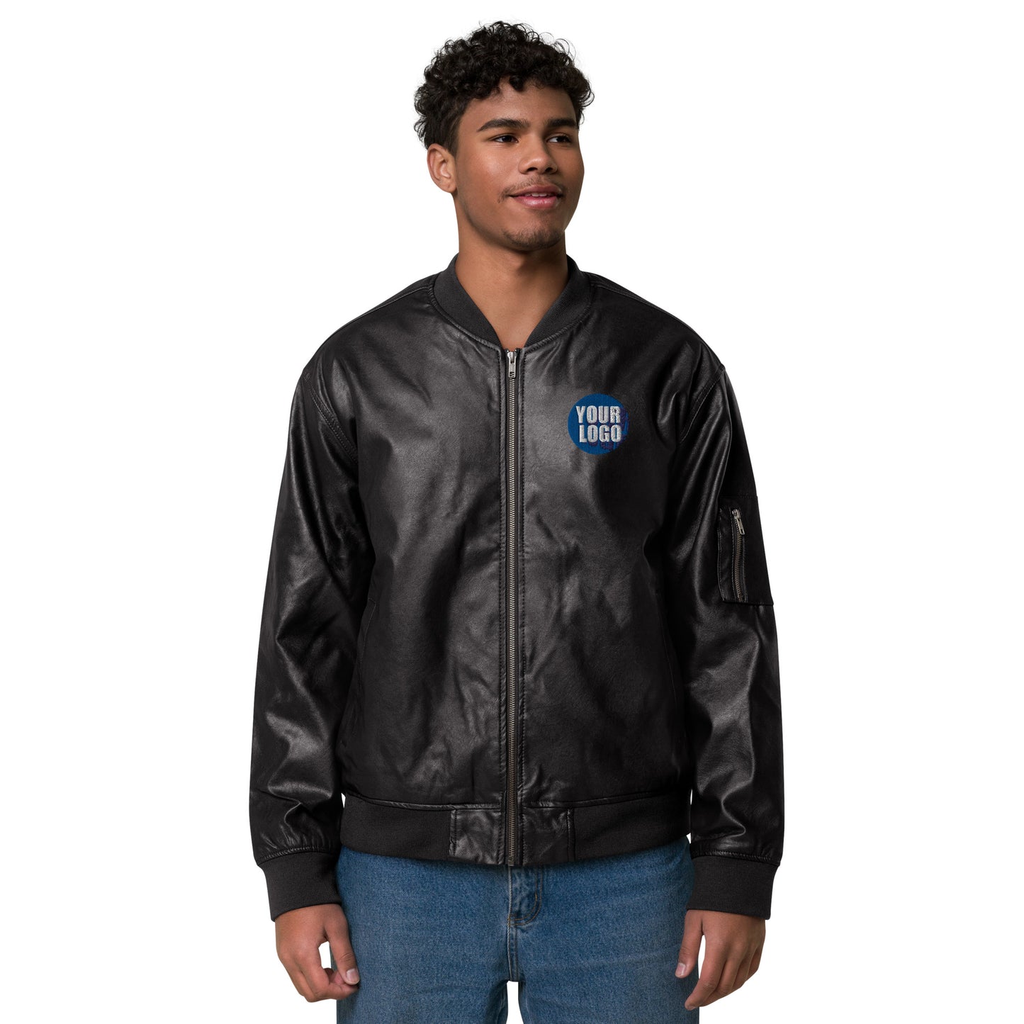 LEATHER BOMBER JACKET