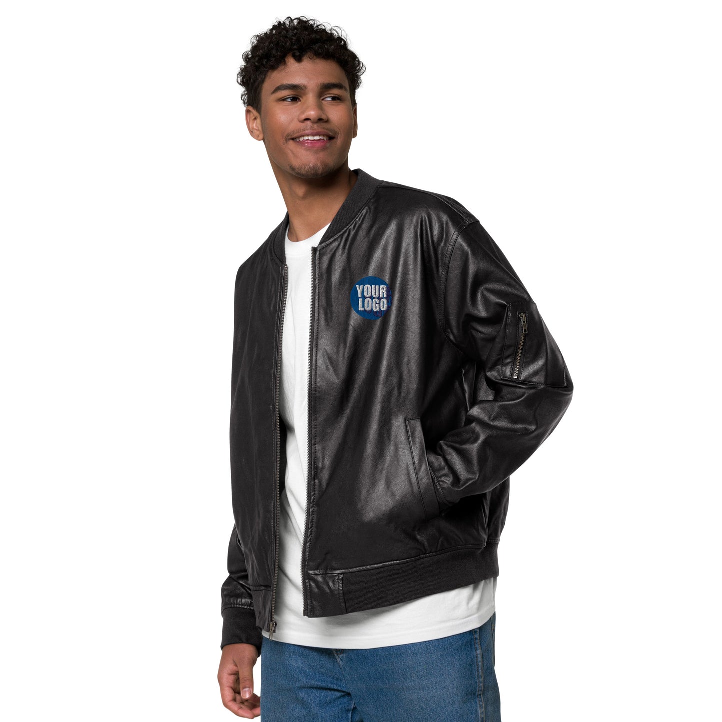 LEATHER BOMBER JACKET