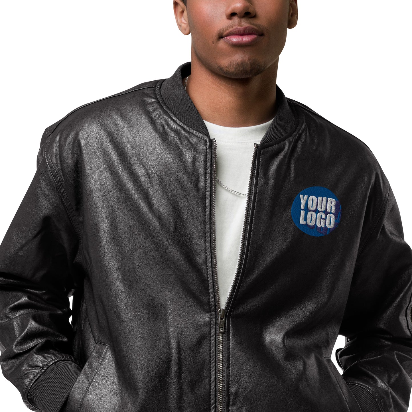 LEATHER BOMBER JACKET