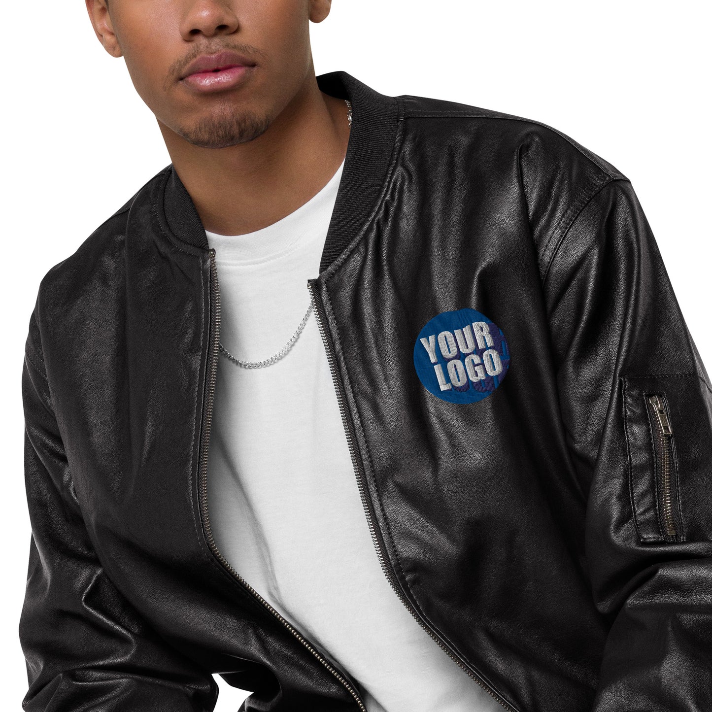 LEATHER BOMBER JACKET