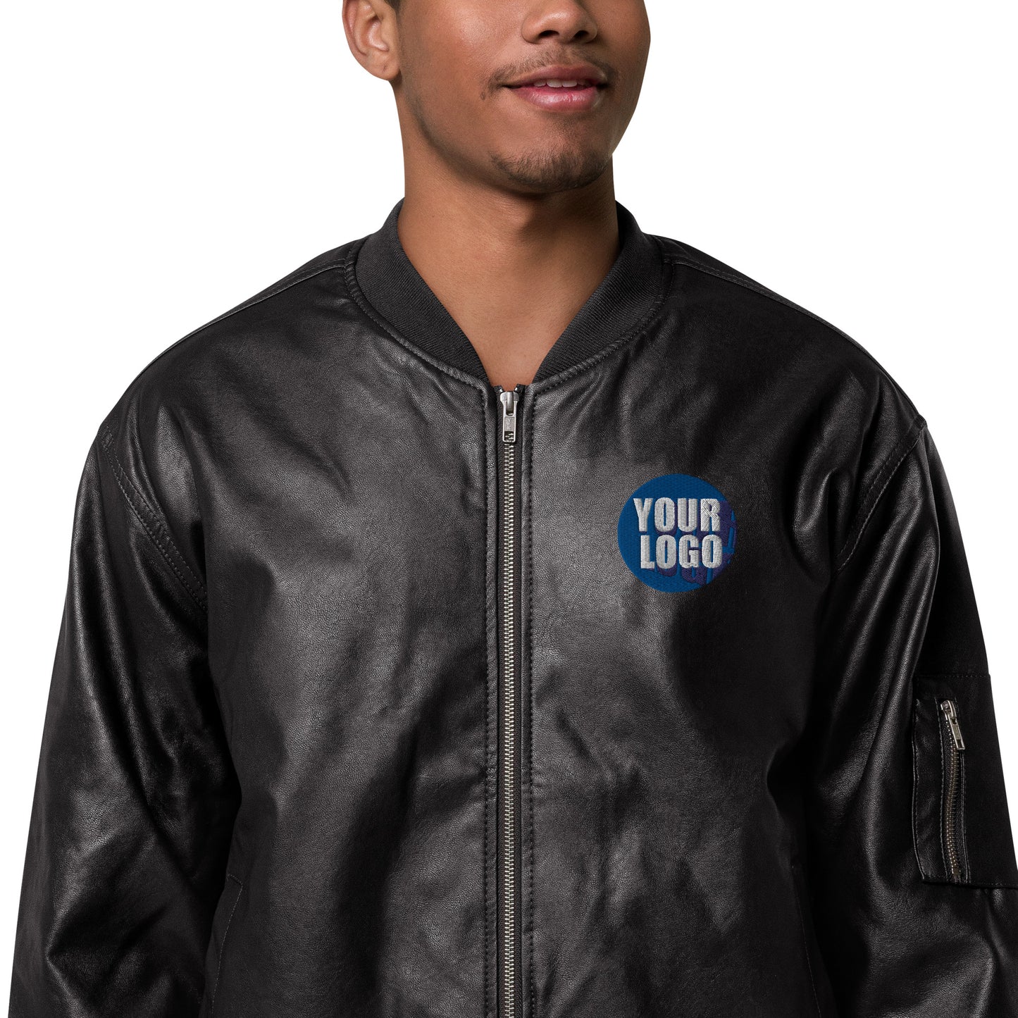 LEATHER BOMBER JACKET