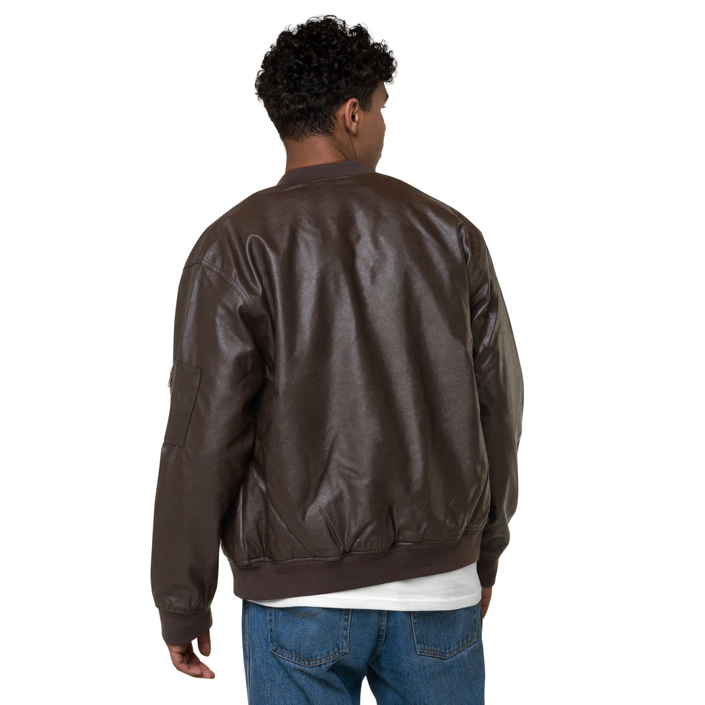 LEATHER BOMBER JACKET