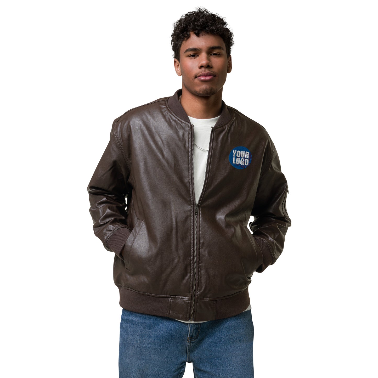 LEATHER BOMBER JACKET