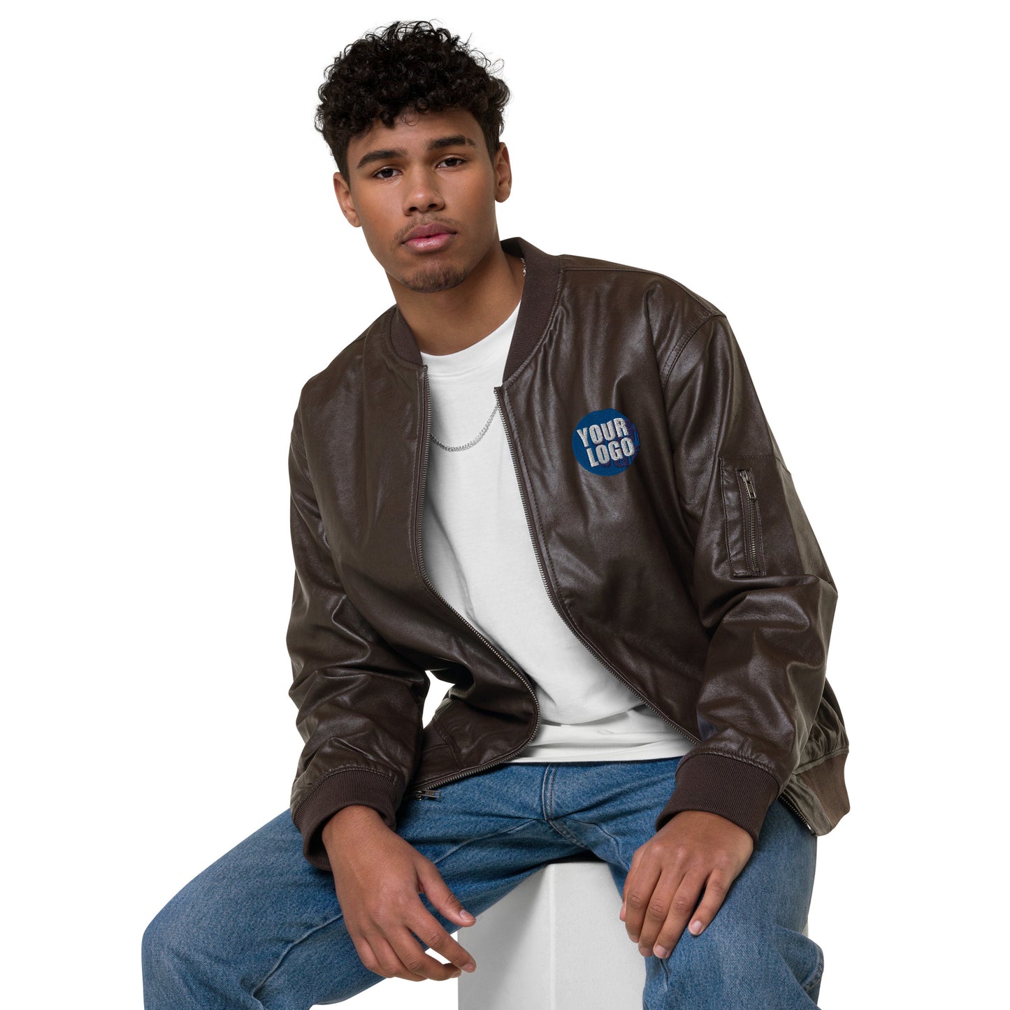 LEATHER BOMBER JACKET