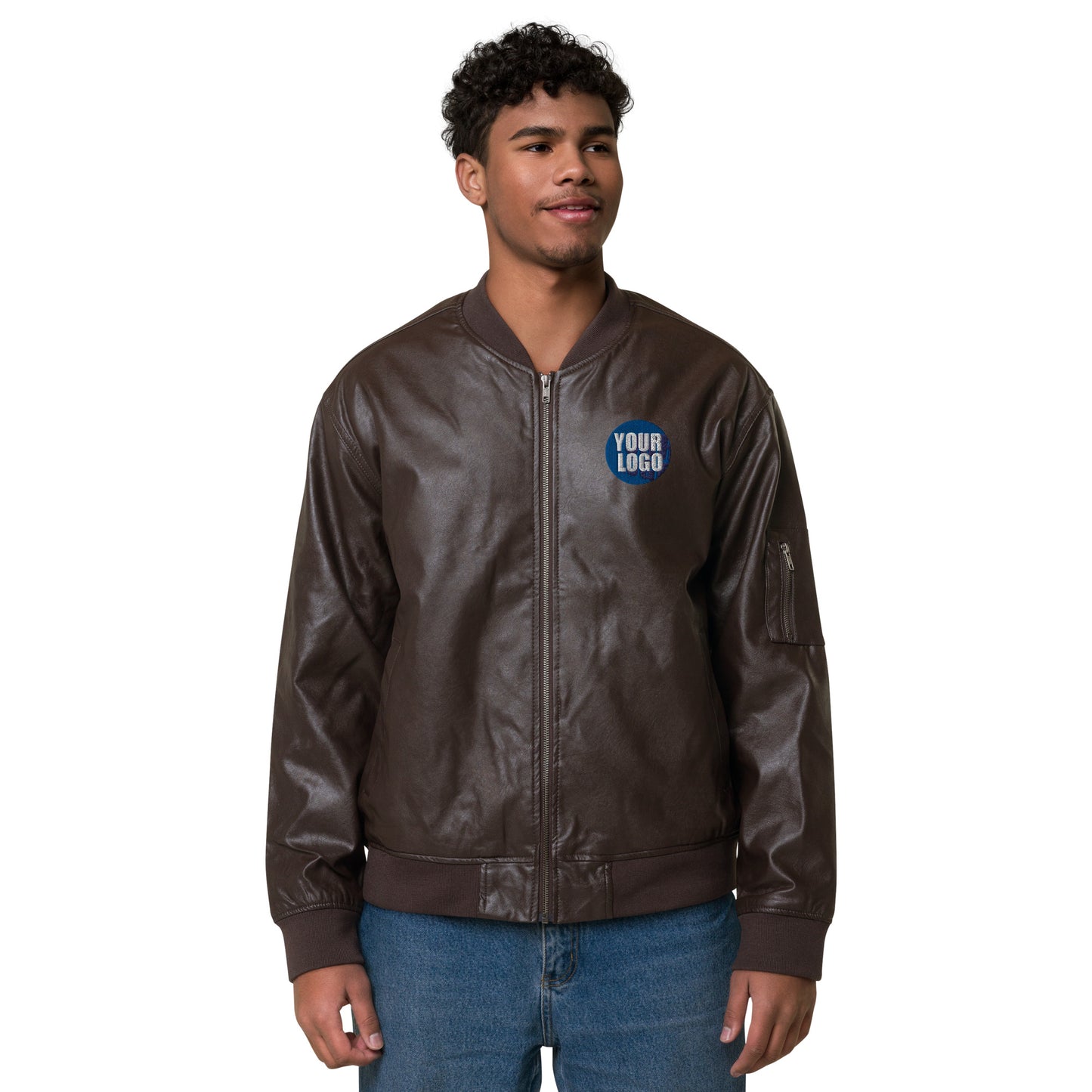 LEATHER BOMBER JACKET