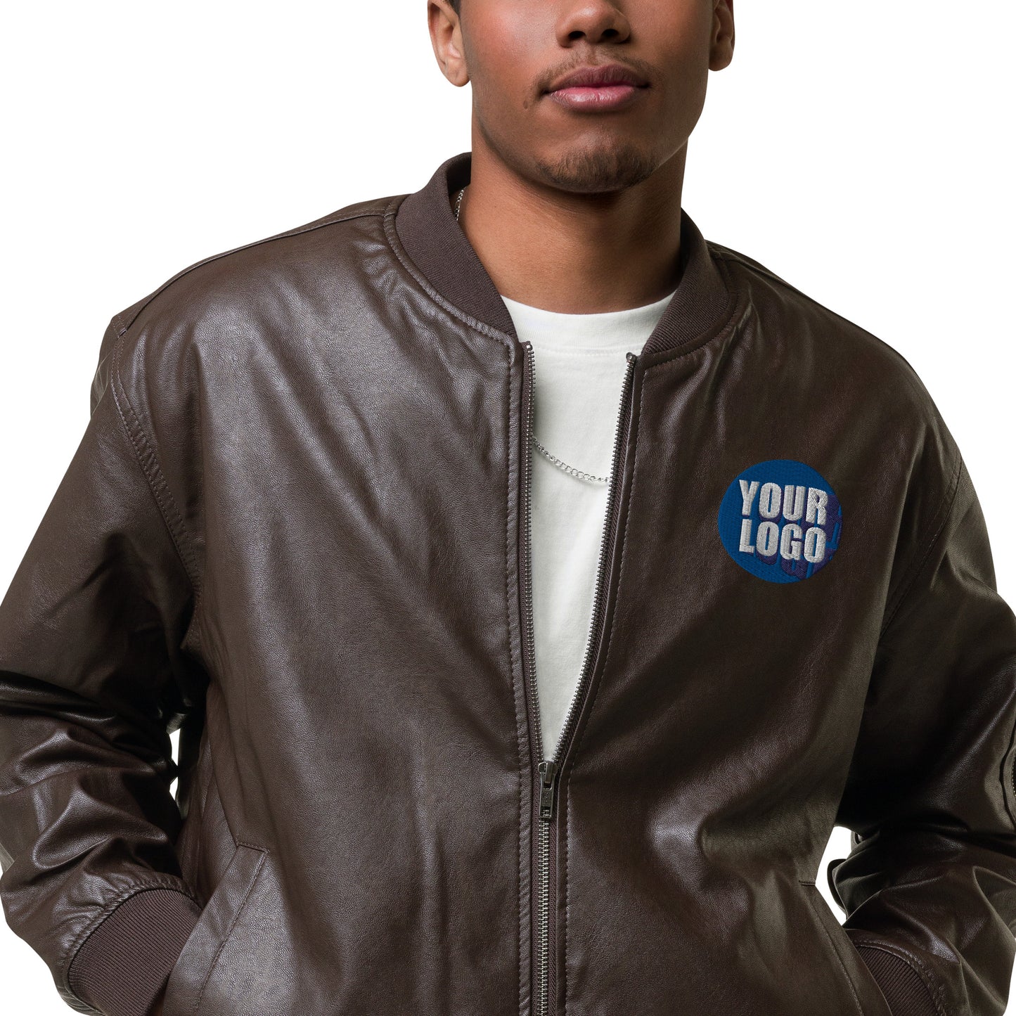 LEATHER BOMBER JACKET