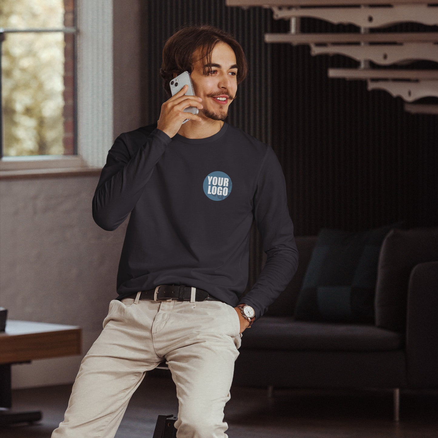 Long Sleeve Fitted Crew