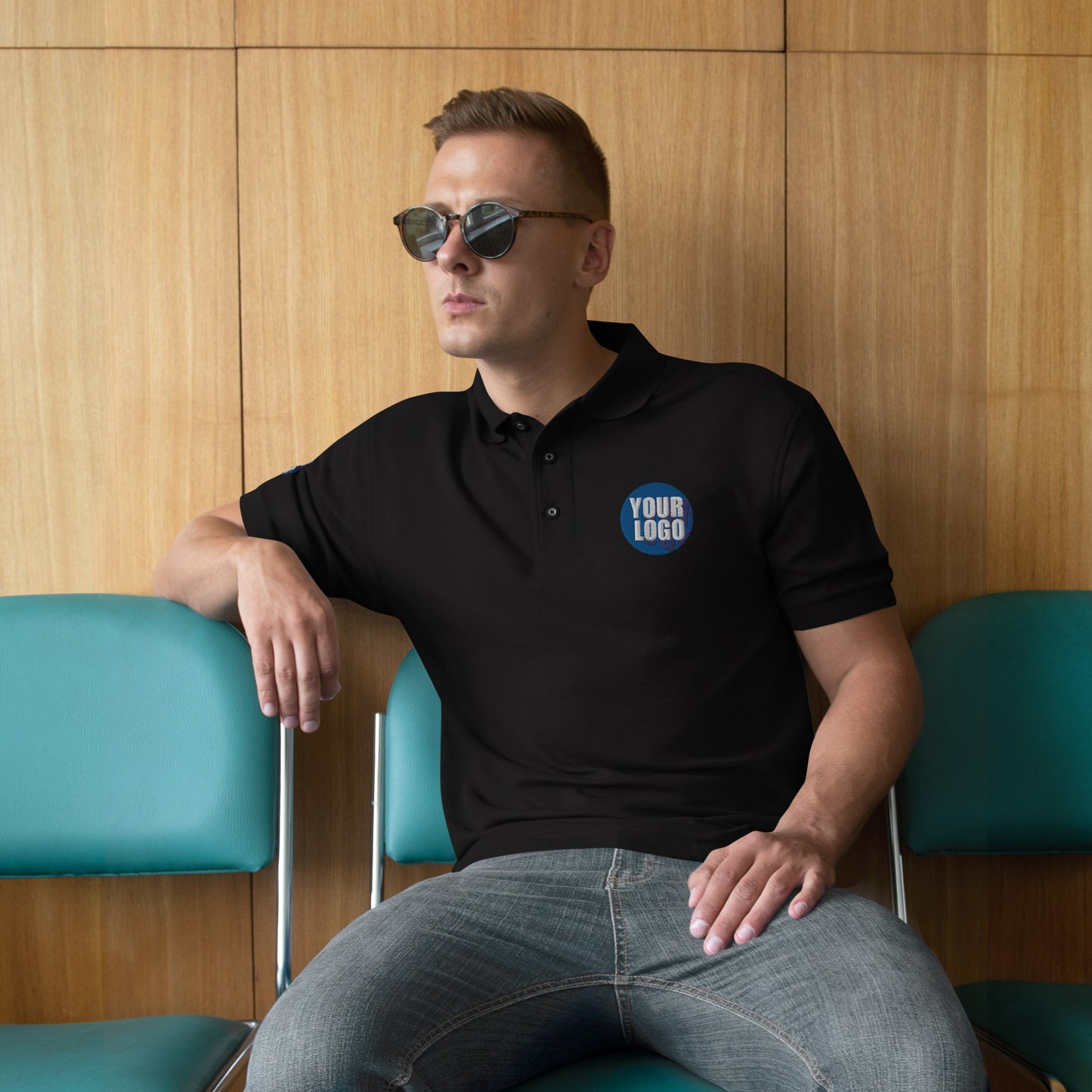 MEN'S PREMINUM POLO - Logo files will be requested after your order is complete.