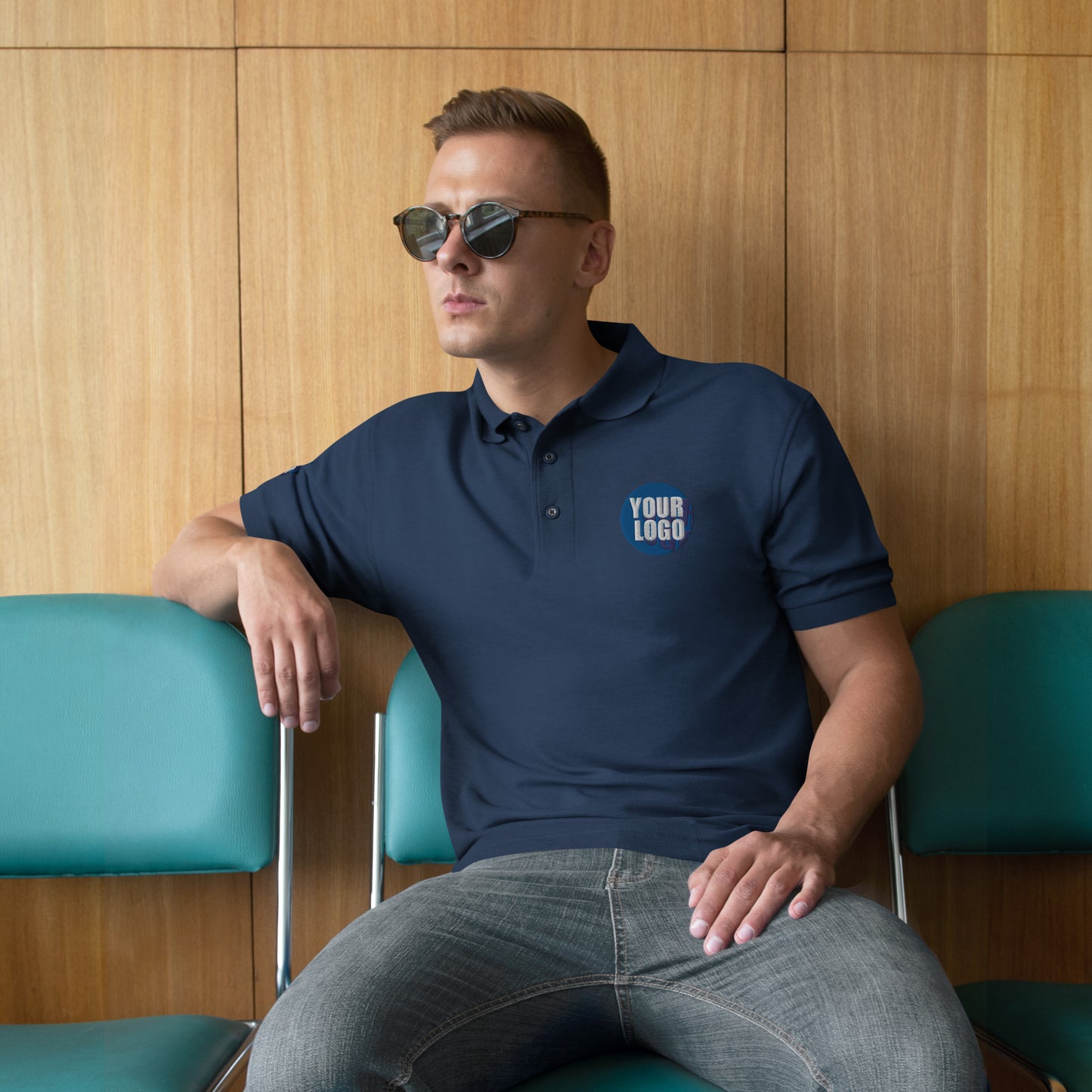 MEN'S PREMINUM POLO - Logo files will be requested after your order is complete.