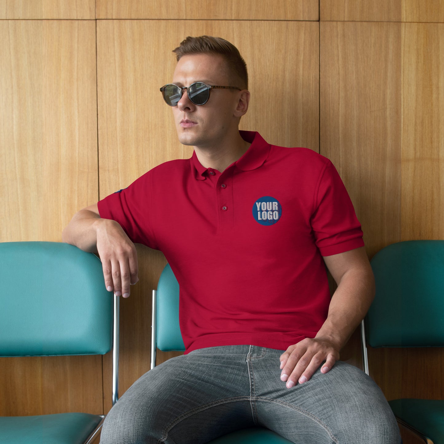 MEN'S PREMINUM POLO - Logo files will be requested after your order is complete.
