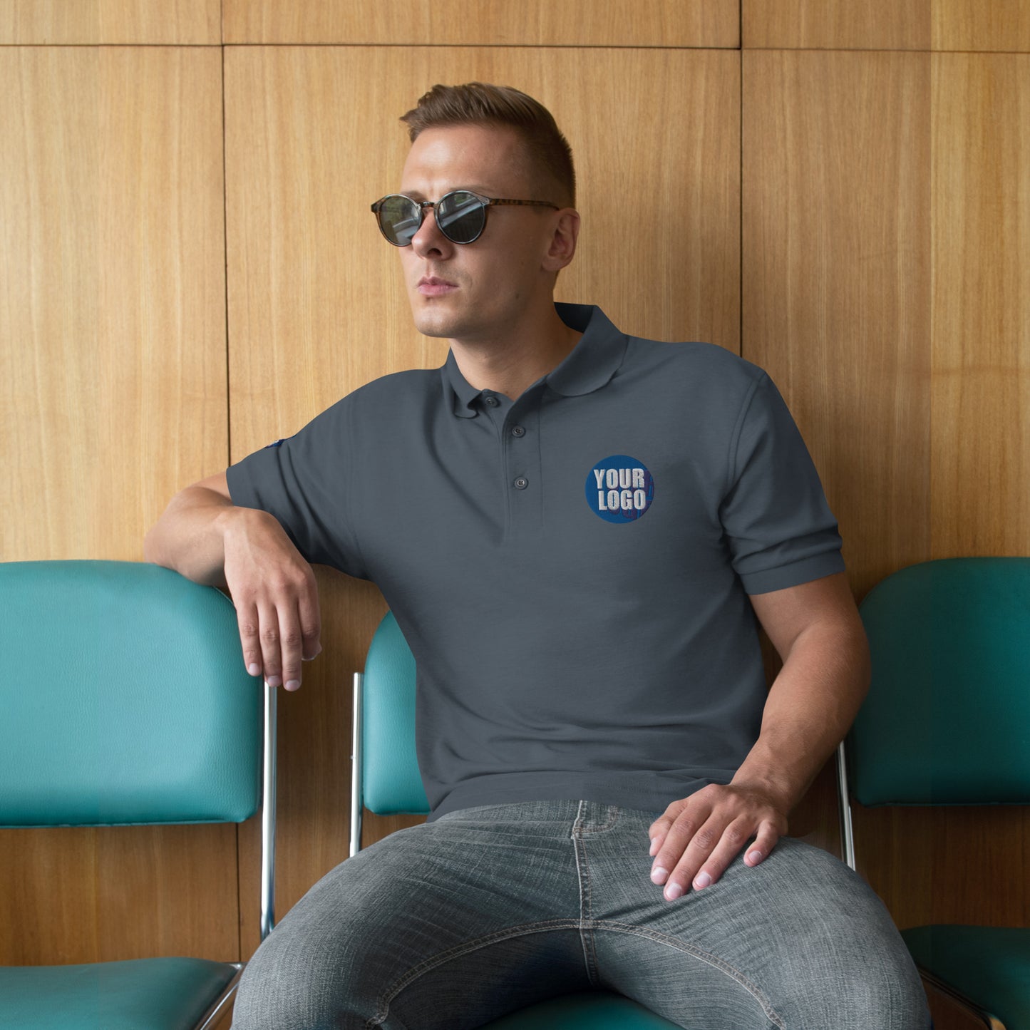 MEN'S PREMINUM POLO - Logo files will be requested after your order is complete.