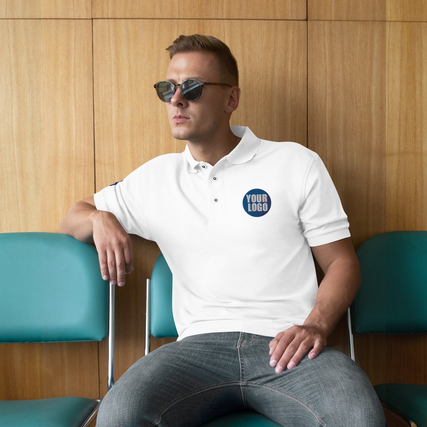 MEN'S PREMINUM POLO - Logo files will be requested after your order is complete.