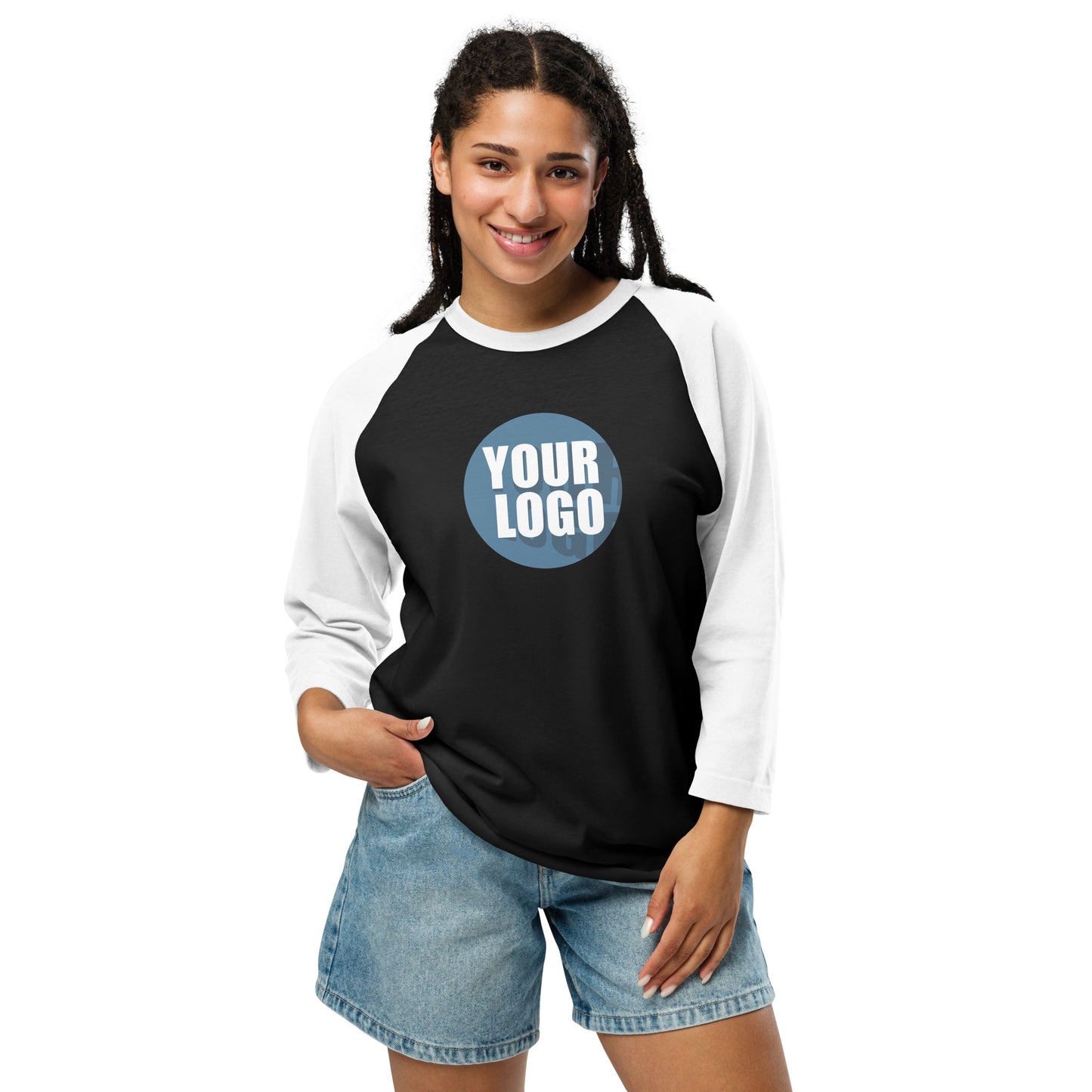 3/4 sleeve raglan shirt