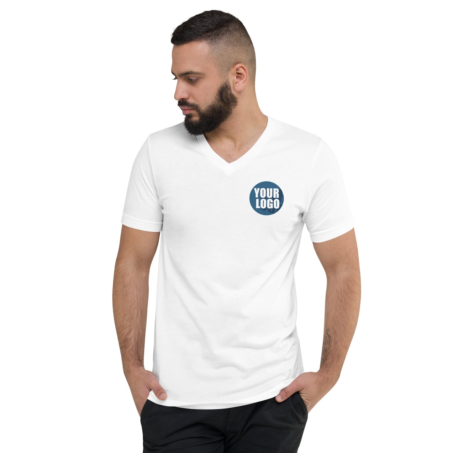 Unisex Short Sleeve V-Neck T-Shirt