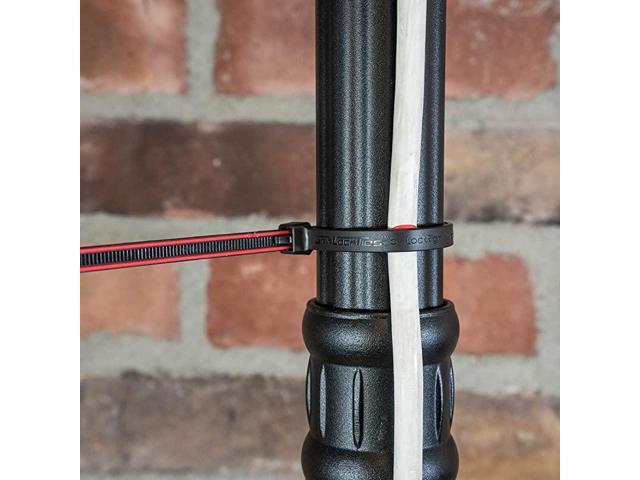 Releasable ReUsable Zip Ties Industrial Grade Extra Grip Rubber Lined Durable 12 Inches Long 100 Red