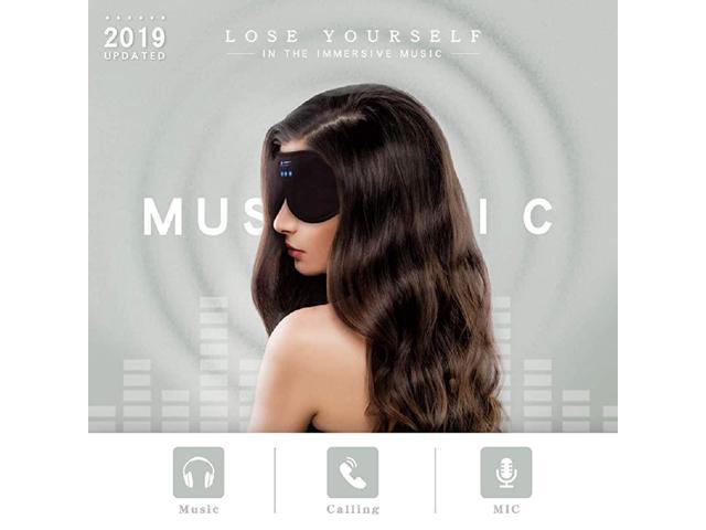 Headphones Bluetooth 50 Wireless 3D Eye Mask 2019 Updated WATOTGAFER ing Headphones for Side ers Washable Travel Music Play Adjustable Speakers Microphone Handsfree Long Play Time