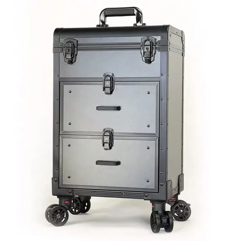 New Professional cosmetic suitcase Nail tattoo Rolling luggage bag makeup case on wheels multi-function Beauty trolley suitcase