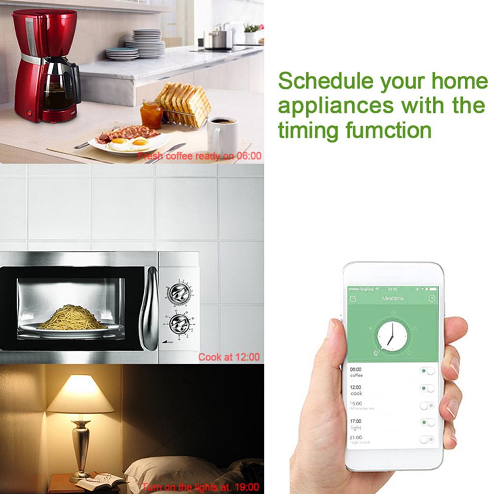 Wifi Remote Control Intelligent White Socket For Google Home Alexa SP