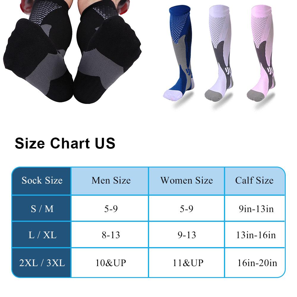 Leg Support Stretch Compression Socks For Men Women Sports Running SP