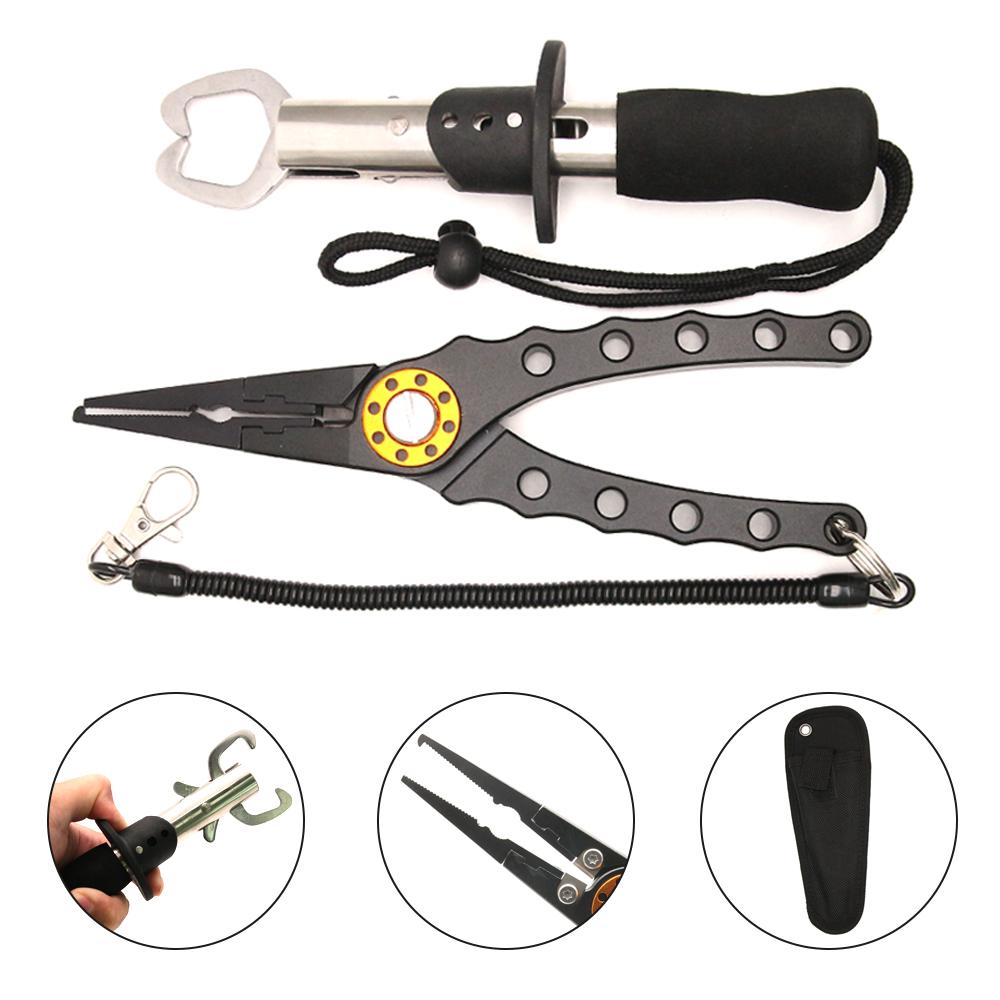 Stainless Steel Multifunctional Fishing Pliers Set Fish Lip Gripper SP