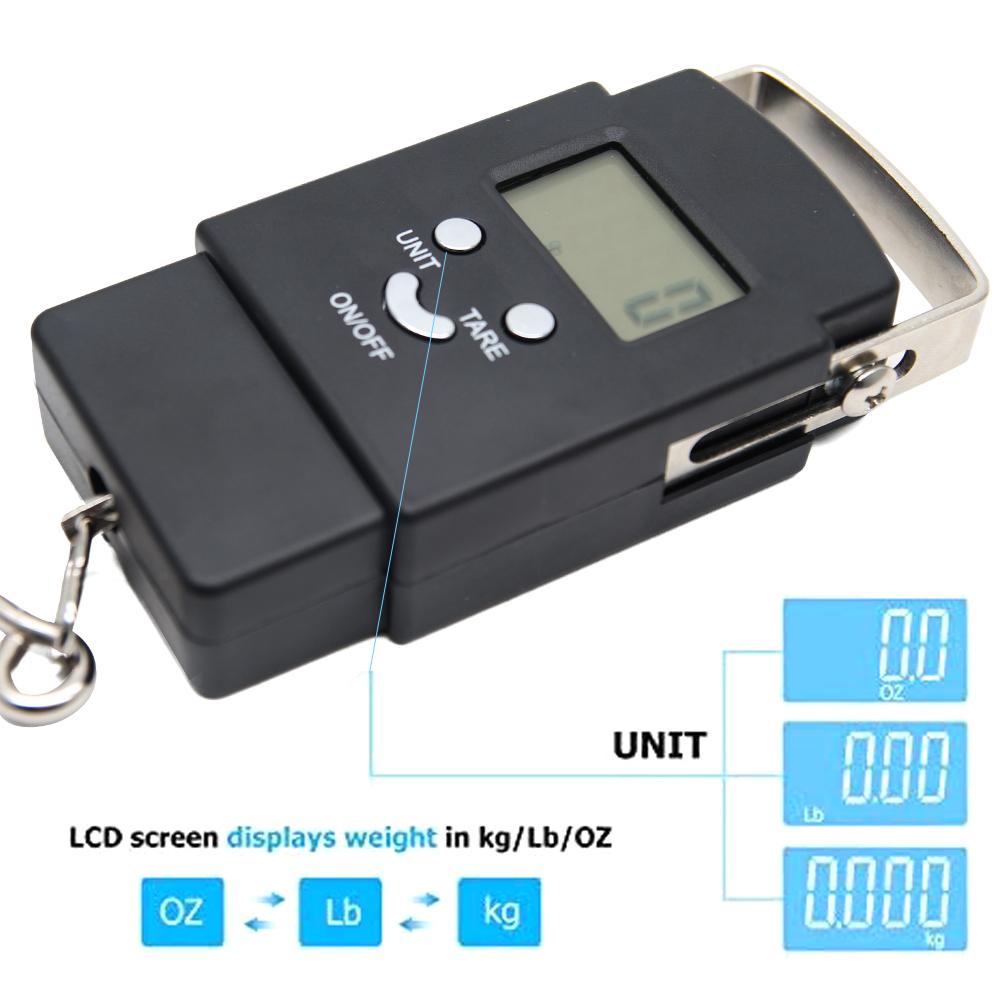 Fishing Weighting Steelyard Portable Electronic Hanging Hook Scale SP