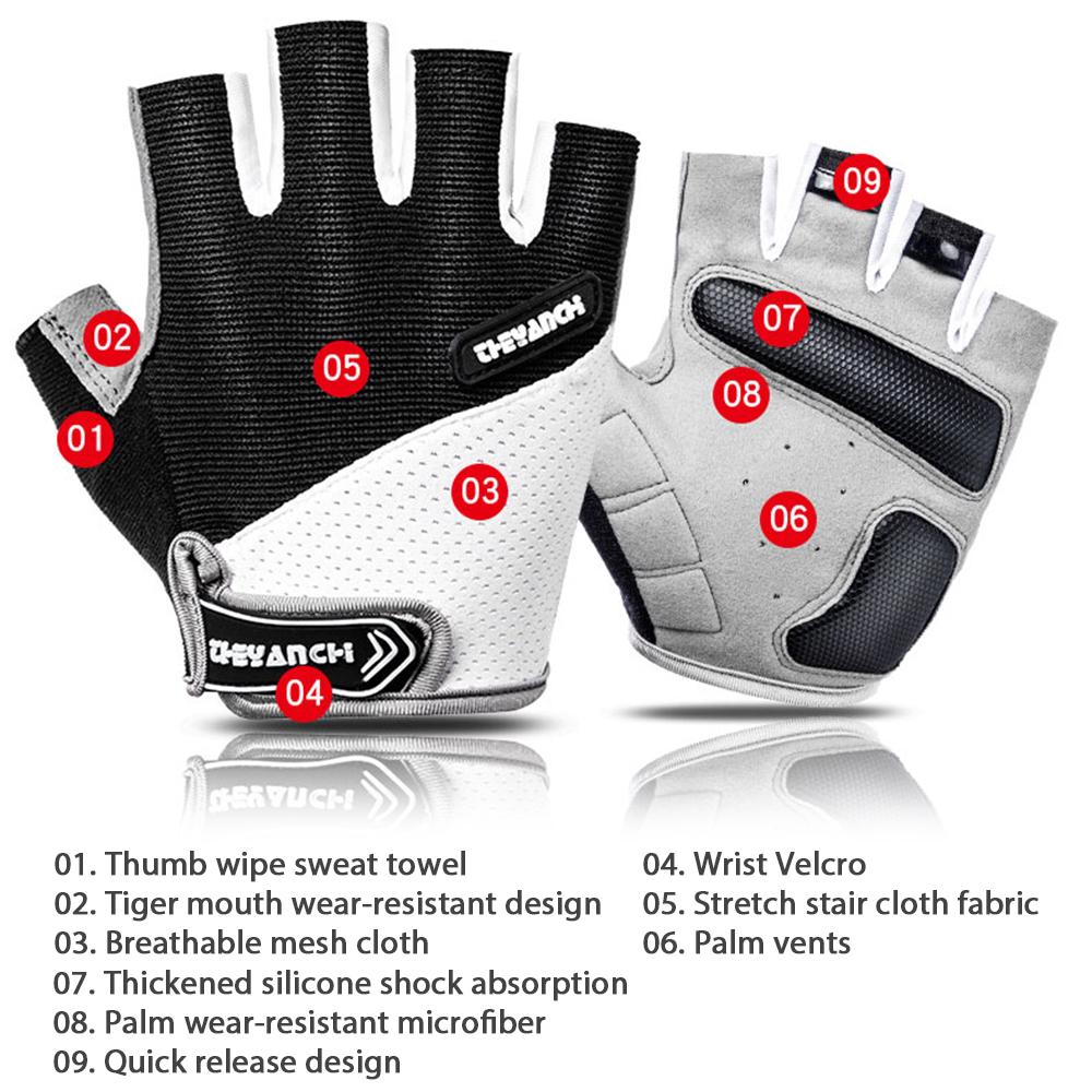 Cycling Glove Outdoor Half Finger Anti-Slip Shock-Absorbing Gloves SP