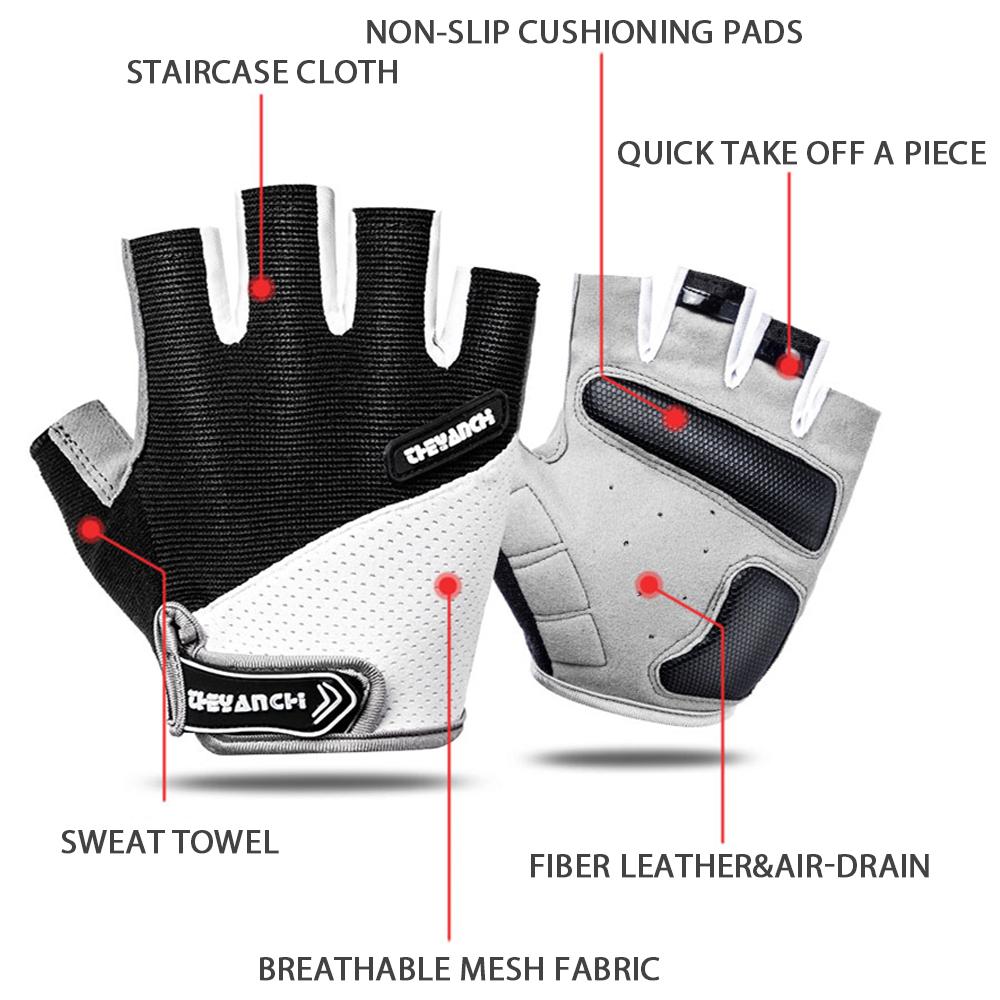 Cycling Glove Outdoor Half Finger Anti-Slip Shock-Absorbing Gloves SP