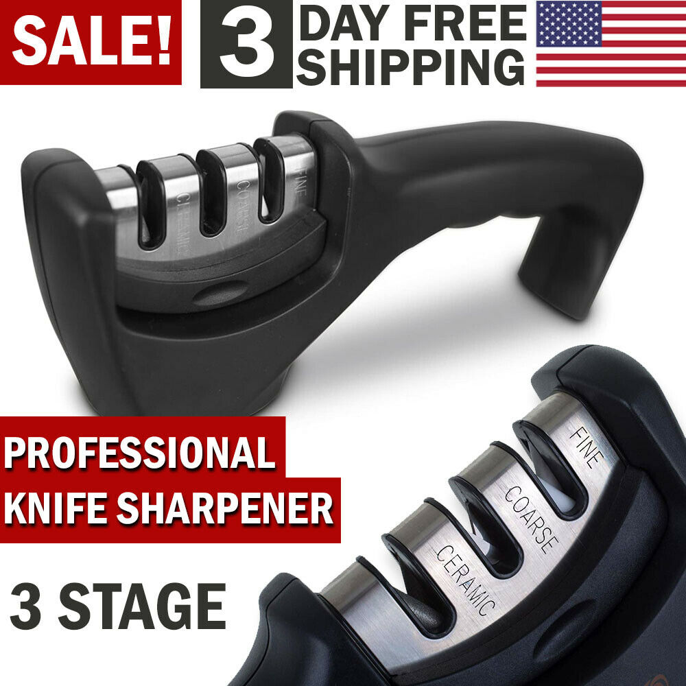 KNIFE SHARPENER Ceramic Tungsten Kitchen Knives Blade Sharpening