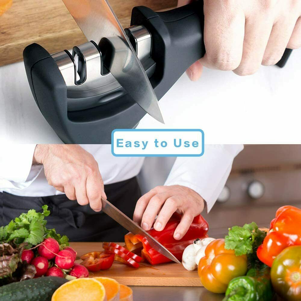 KNIFE SHARPENER Ceramic Tungsten Kitchen Knives Blade Sharpening