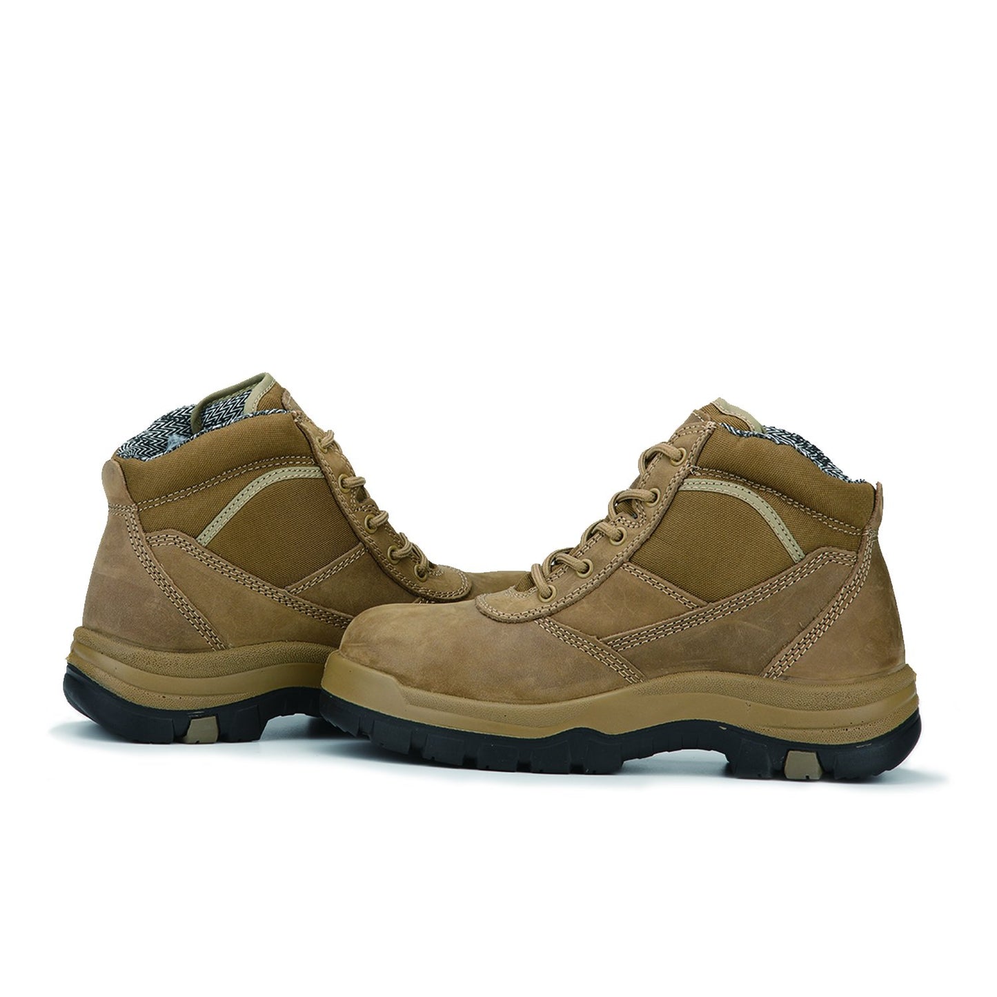 Brown 6 Inch Steel Toe Leather Work Boots AK250