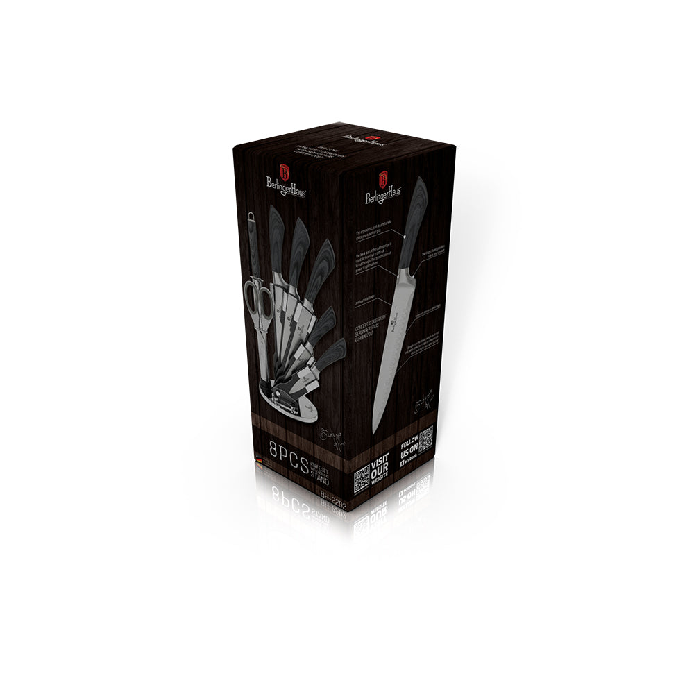 8-Piece Knife Set w/ Acrylic Stand Carbon Pro Collection