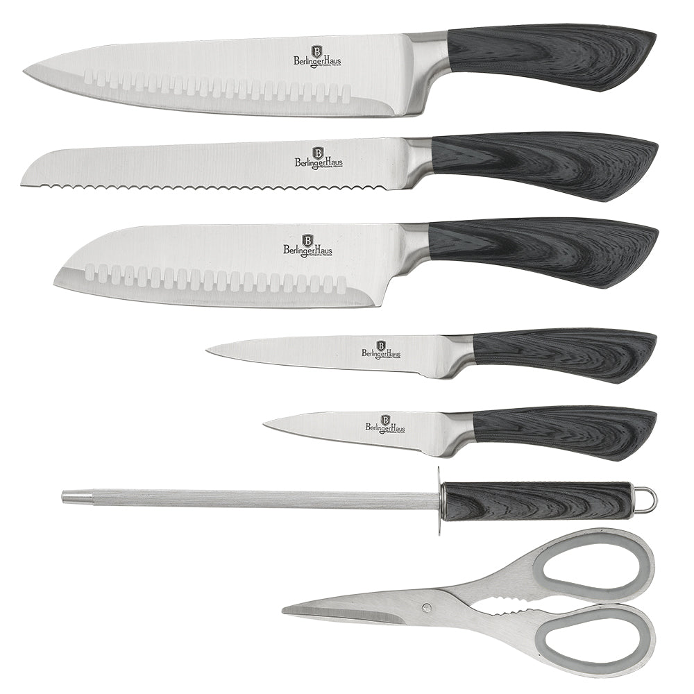 8-Piece Knife Set w/ Acrylic Stand Carbon Pro Collection