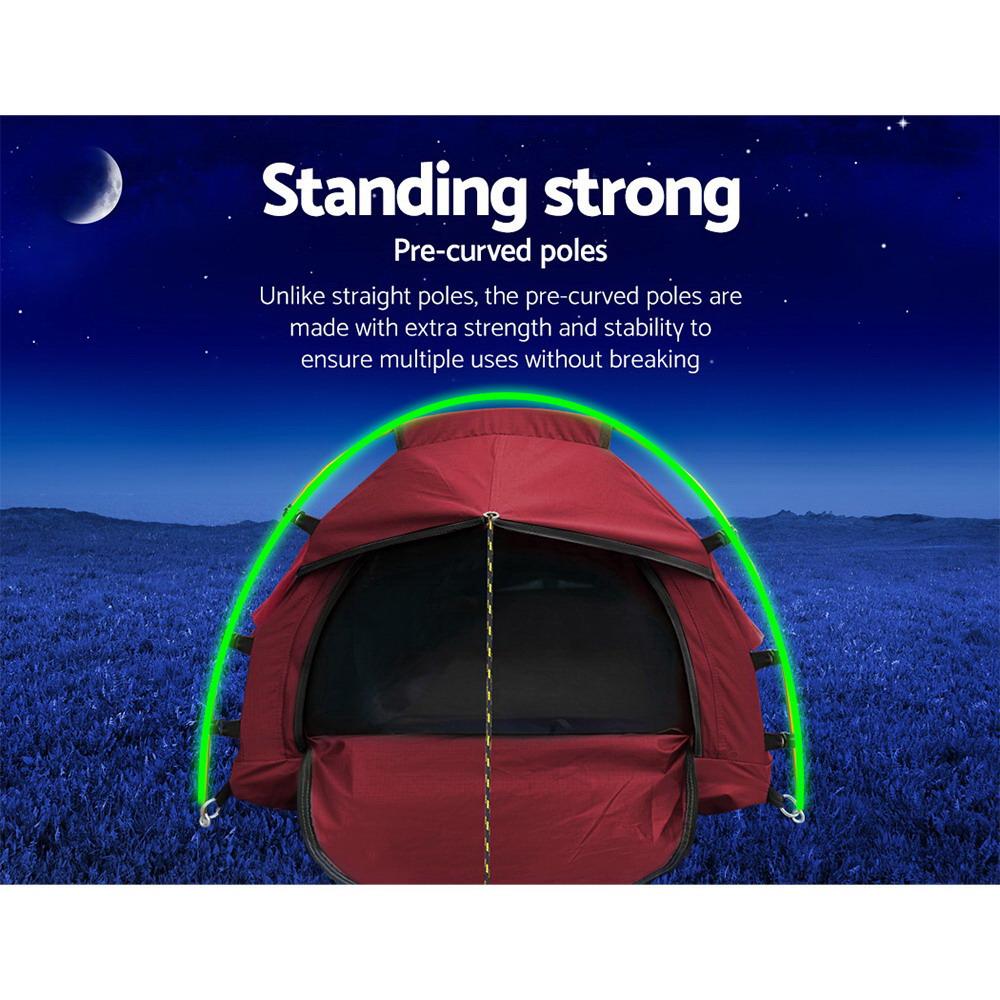 Weisshorn Biker Swag Camping Tent Single Canvas Swags Biking Hiking