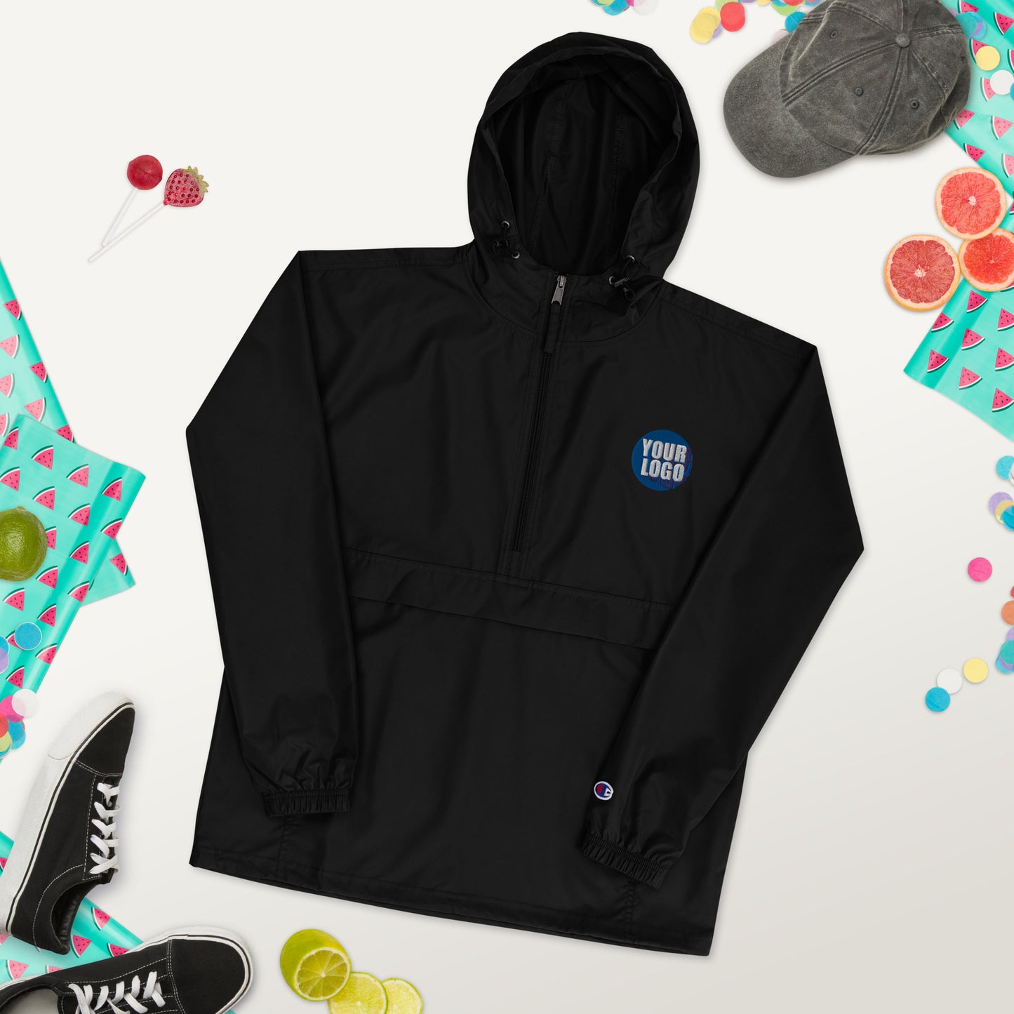 EMBROIDERED CHAMPION PACKABLE JACKET