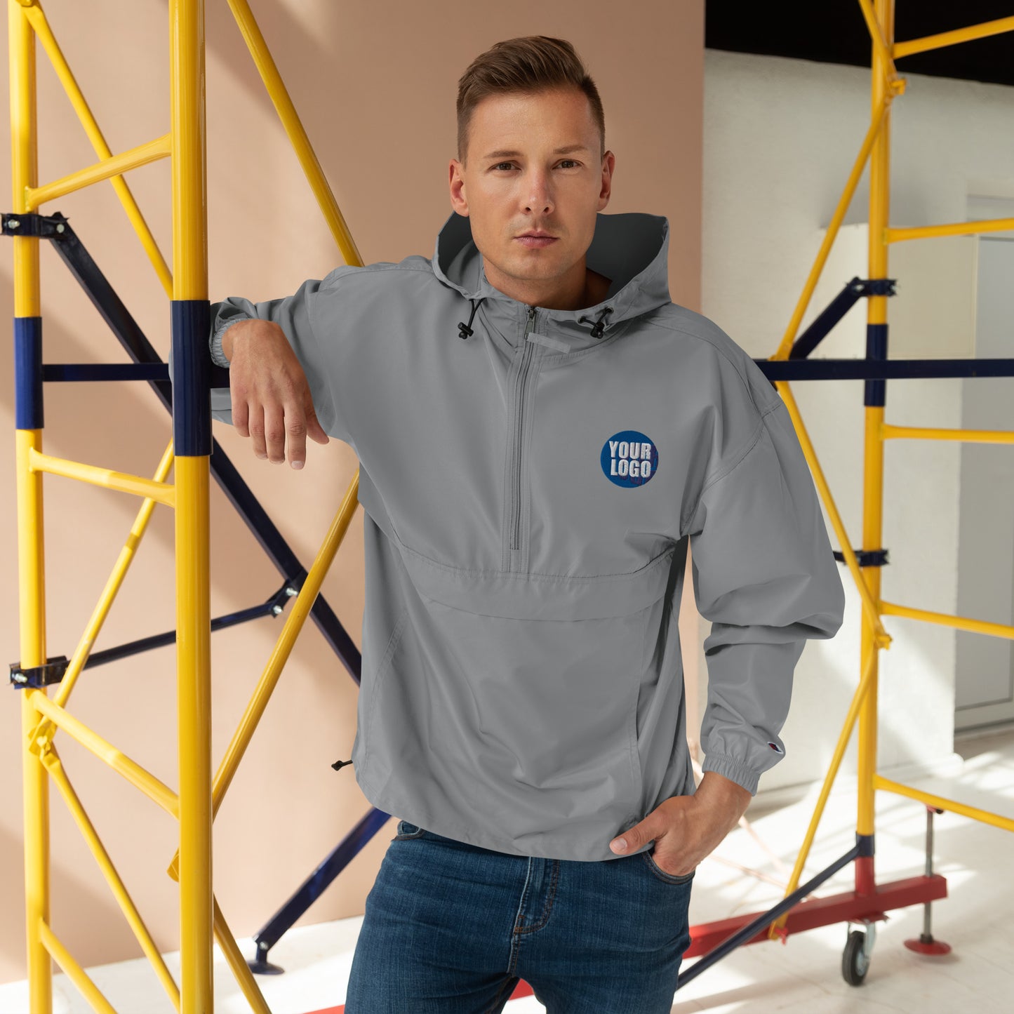 EMBROIDERED CHAMPION PACKABLE JACKET