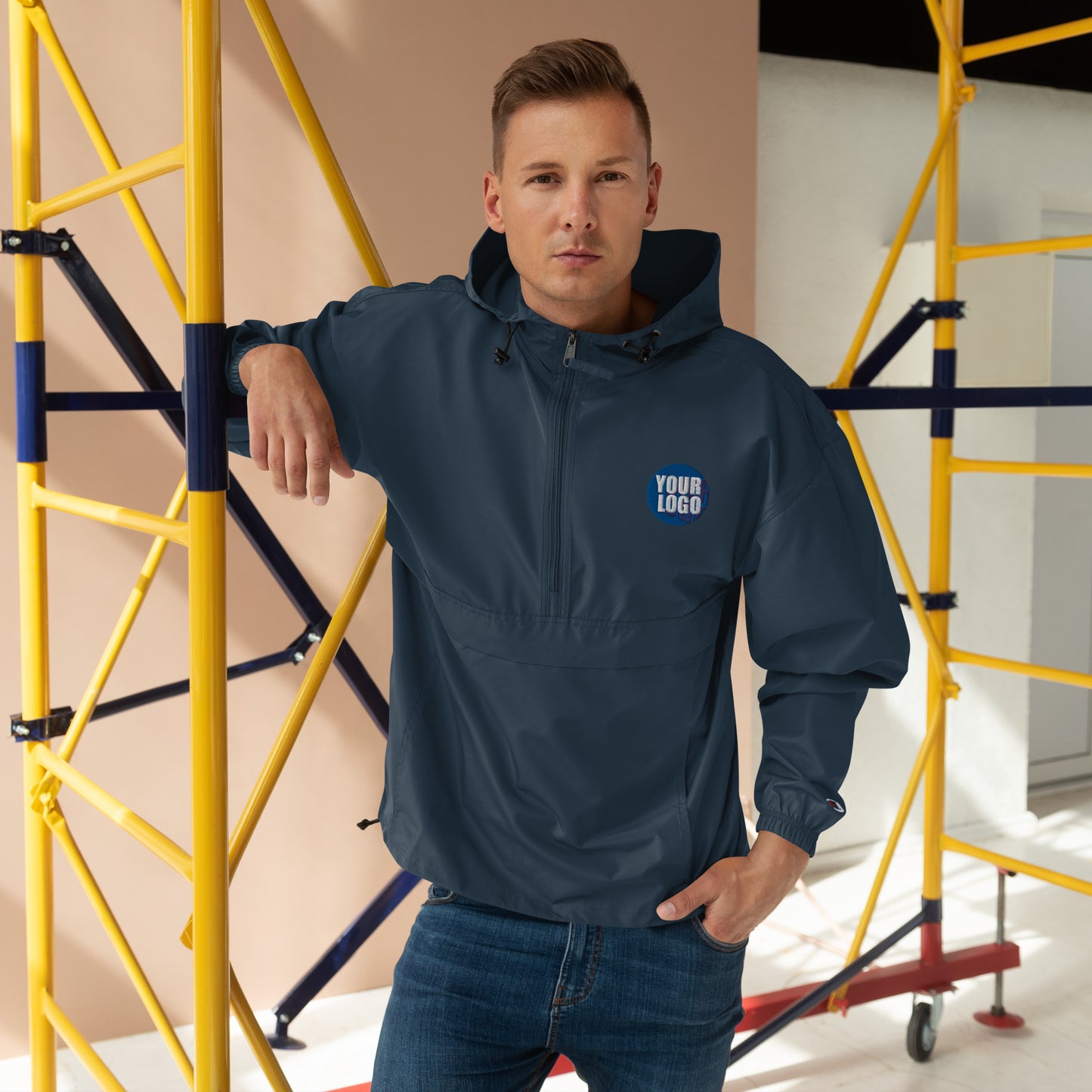 EMBROIDERED CHAMPION PACKABLE JACKET