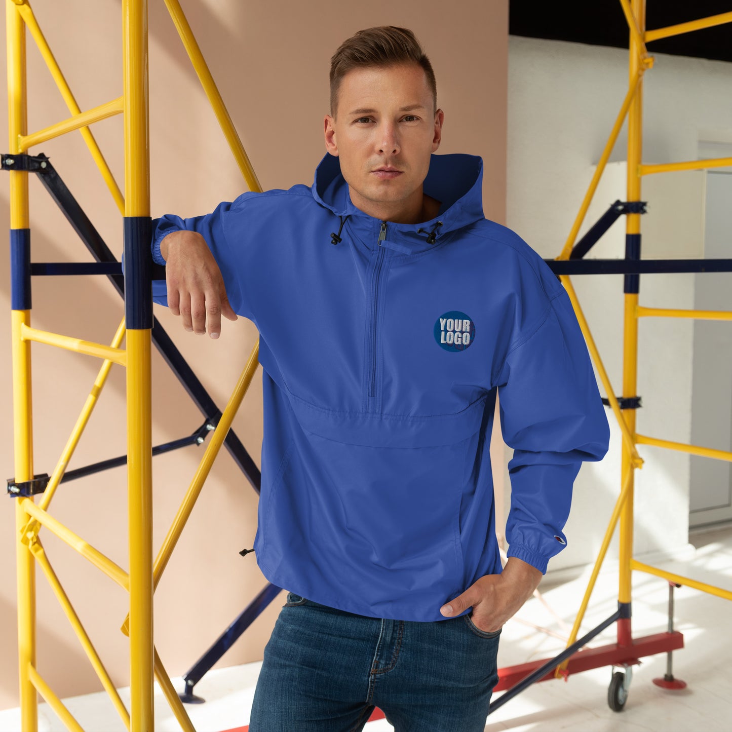 EMBROIDERED CHAMPION PACKABLE JACKET