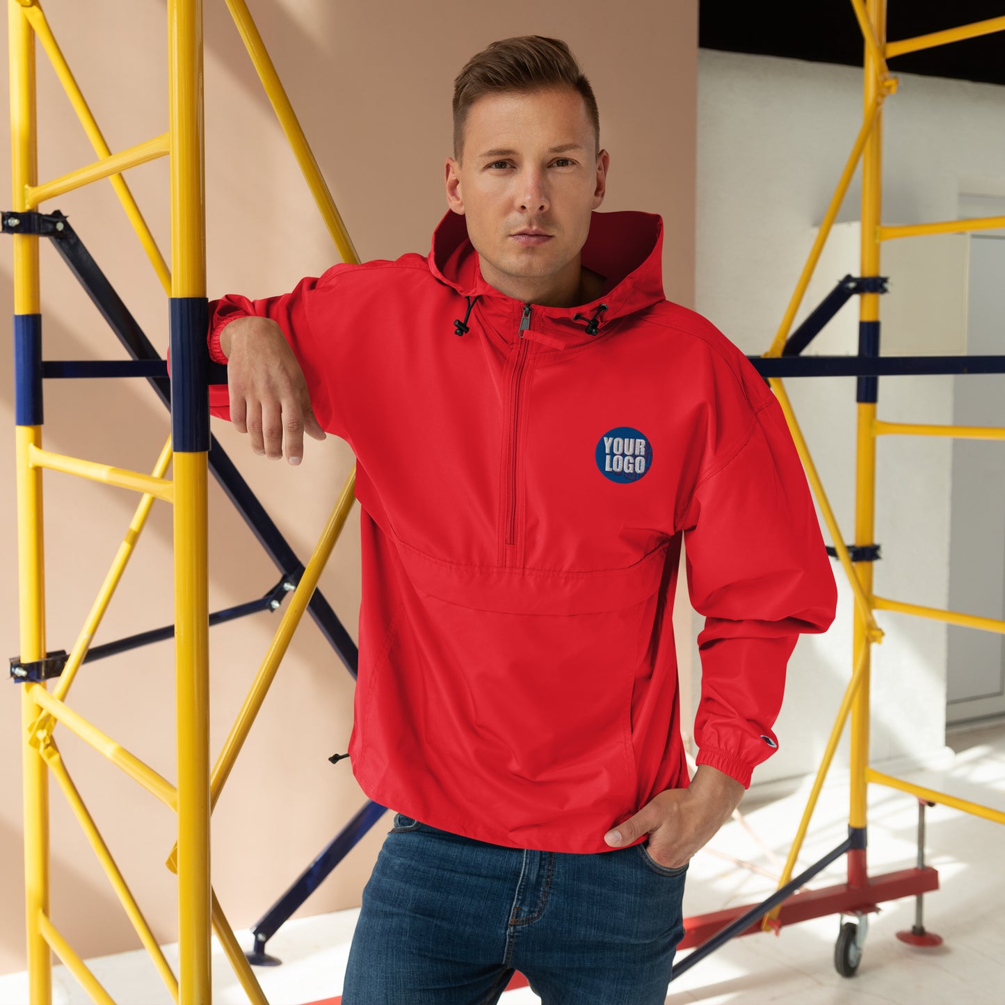 EMBROIDERED CHAMPION PACKABLE JACKET