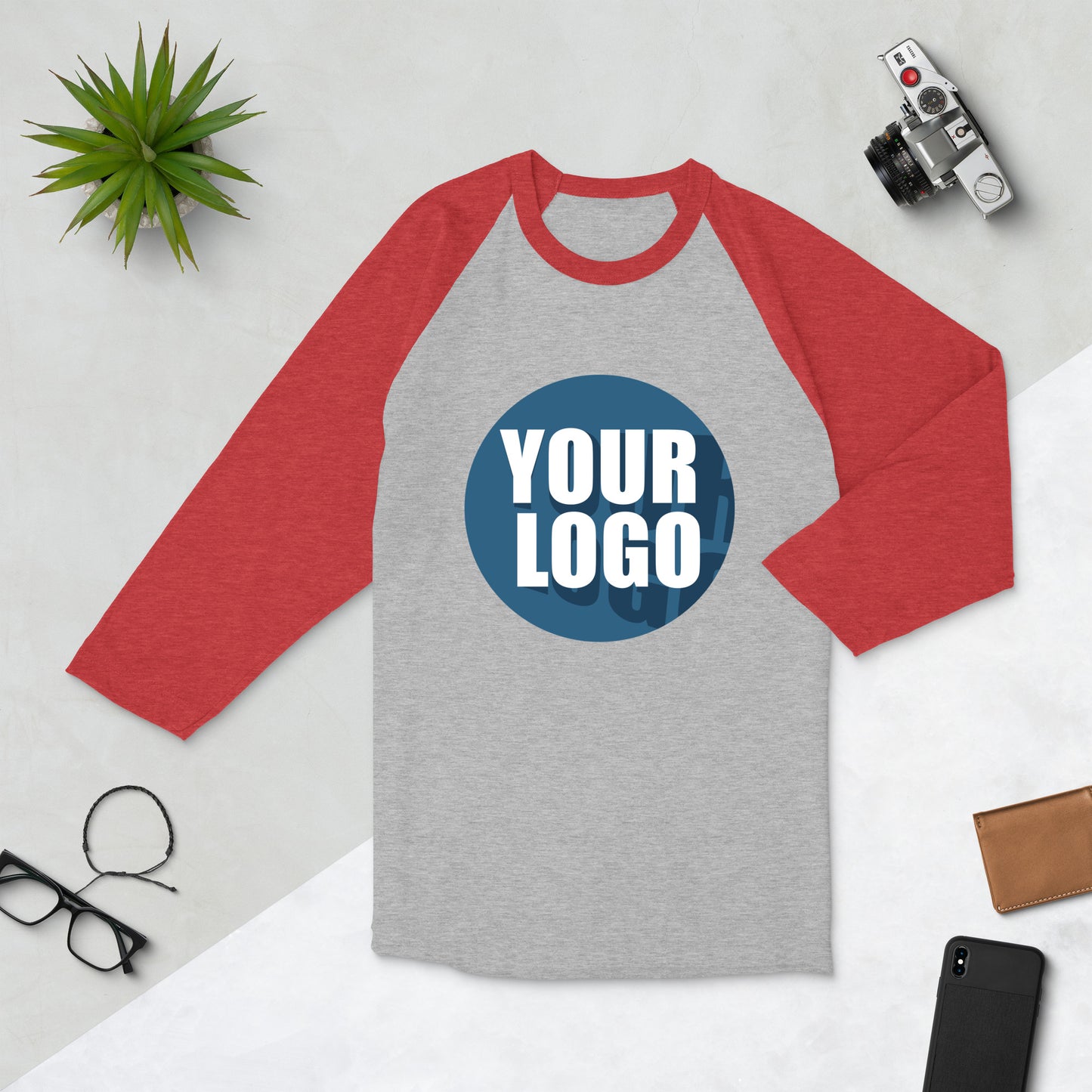 3/4 sleeve raglan shirt