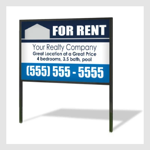 Custom "FOR RENT/LEASE" Yard Sign