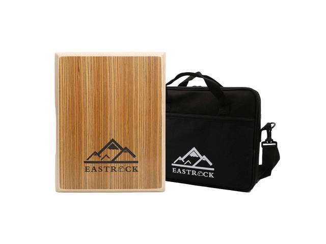 Zell Travel Cajon Box Drum Flat Hand Drum Portable Wood Percussion Instrument With Adjustable Strings Carrying Bag