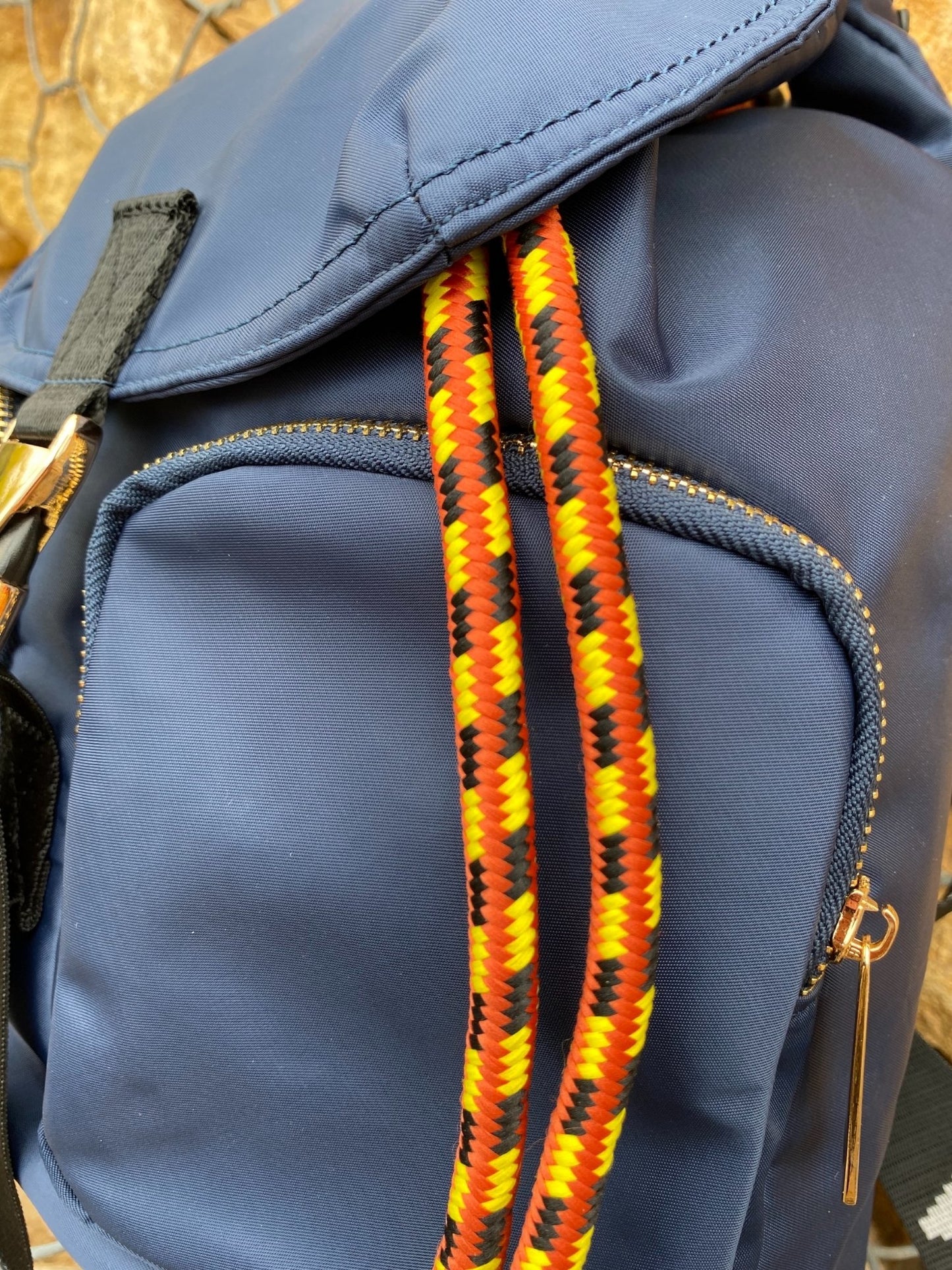 Belted Blue Backpack